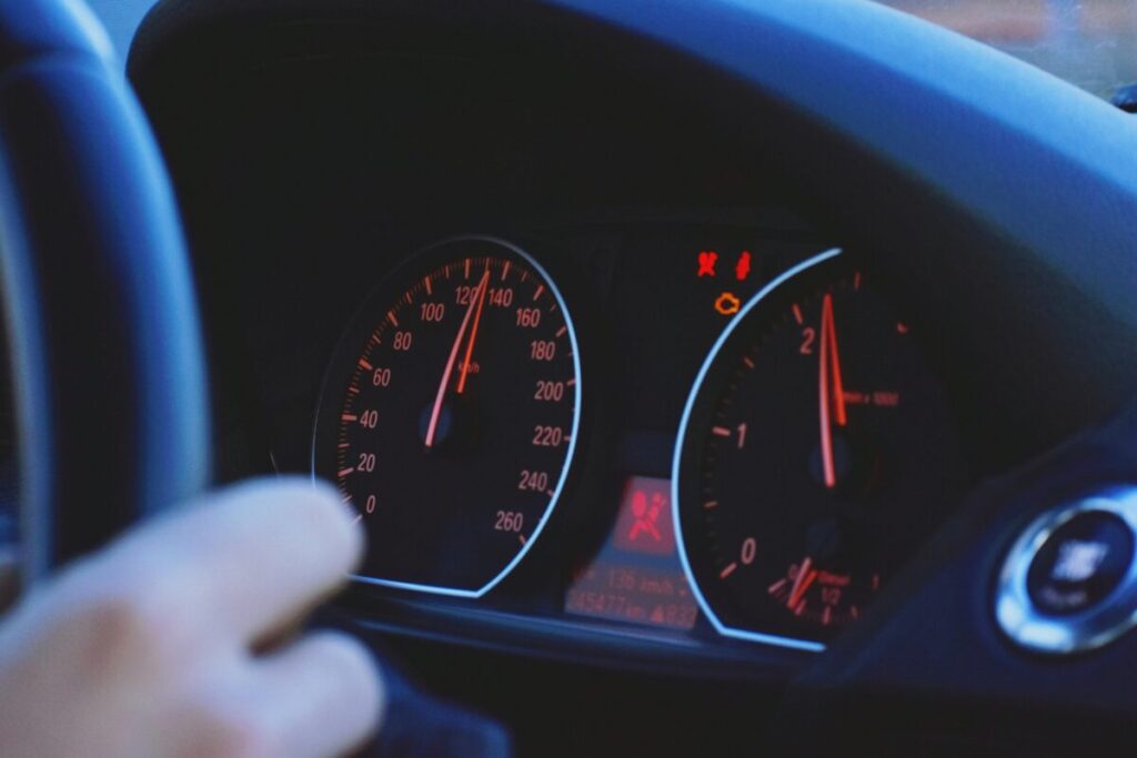 A detailed view of a car